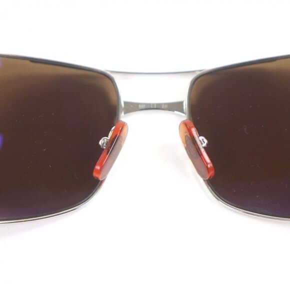 Cartier Santos De Two Bridge Eyewear Sunglasses Silver Brown Lens